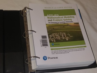 Applied Mathematical Models and Problem-Solving for College Mathematics (Binder)