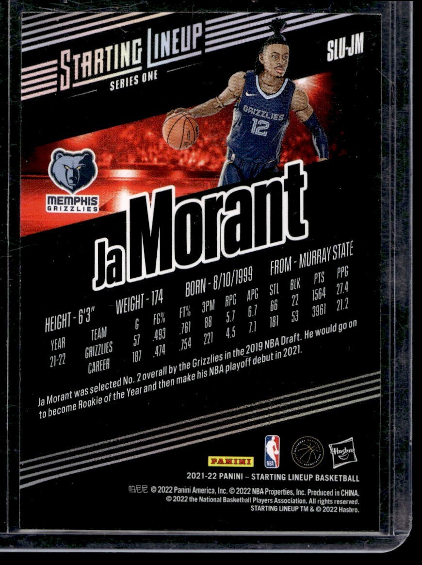Starting Lineup ジャ・モラント Amazon.com: Starting Lineup Ja Morant (Memphis Grizzlies