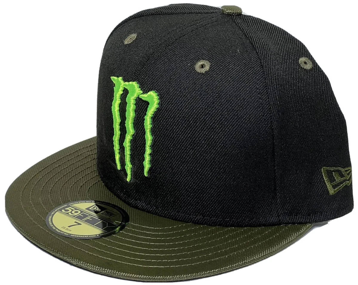 Monster Energy-New Era 9Fifty-Fitted/size:7-Brand New-Black/OD Green Hat/Cap