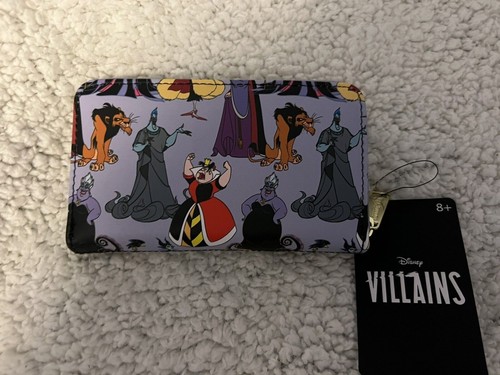 Disney Loungefly Villians All Over Print Kiesel Geldbörse Neu mit Etikett - Bild 2 von 2