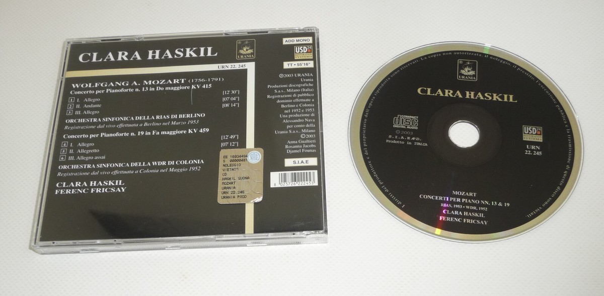 CLARA HASKIL / Fricsay - Mozart 