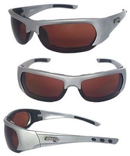 Choppers Motorcycle Riding Glasses Foam Padded Sunglasses- Silver Frame C47