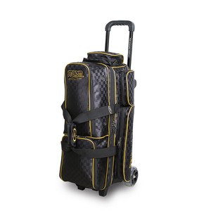 storm thunder rolling ball gold roller bag bowling checkered bowlersmart bags triple bowlerx