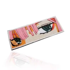 Anime Fantasy Eyes Female Girl Pink Embroidered Hook and Loop Morale Patch