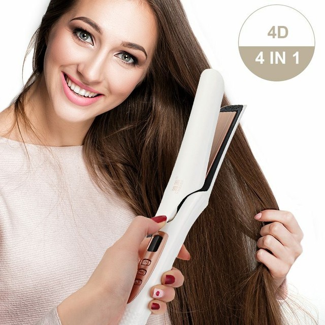 10 Gears Lcd Display Pro Salon Steam Hair Straightener Straight