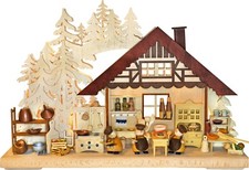 Schwibbogen original Erzgebirge double Schwibbogen 43 x 30 cm cooking professionals at work