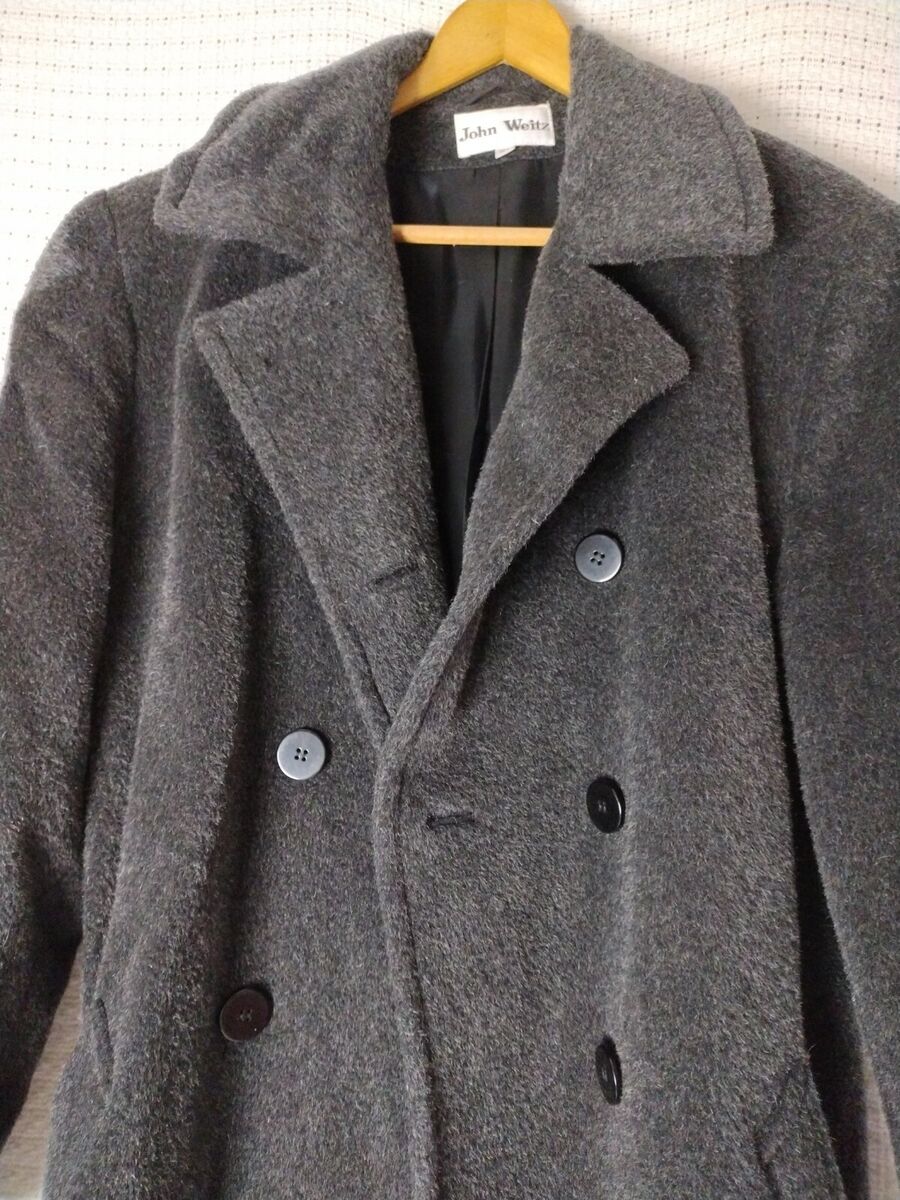 Vintage John Weitz Gray Mohair Full Length Jacket Coat Size Vintage John Weitz Gray Mohair Full Length Jacket Coat Size