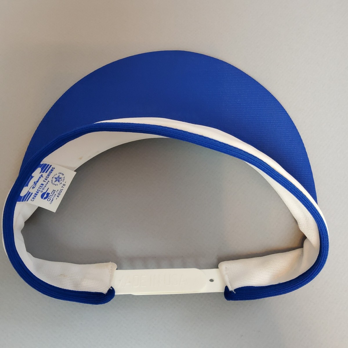 Vintage Atlas Disney Character Fashions Blue & White Mickey Mouse Visor Cap USA VINTAGE ATLAS DISNEY CHARACTER FASHIONS MICKEY MOUSE HAT One  main image 4