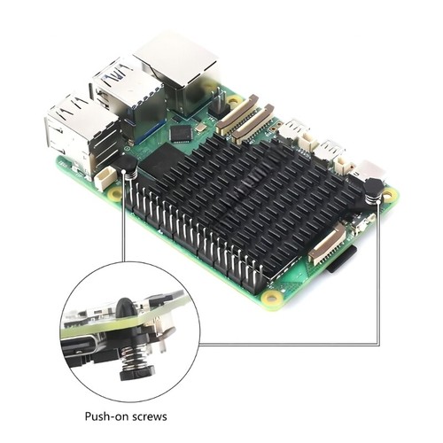 Cooling Radiator Cooling Pad or RPI 5 Development Board Aluminum Alloy Heatsink - Afbeelding 4 van 7