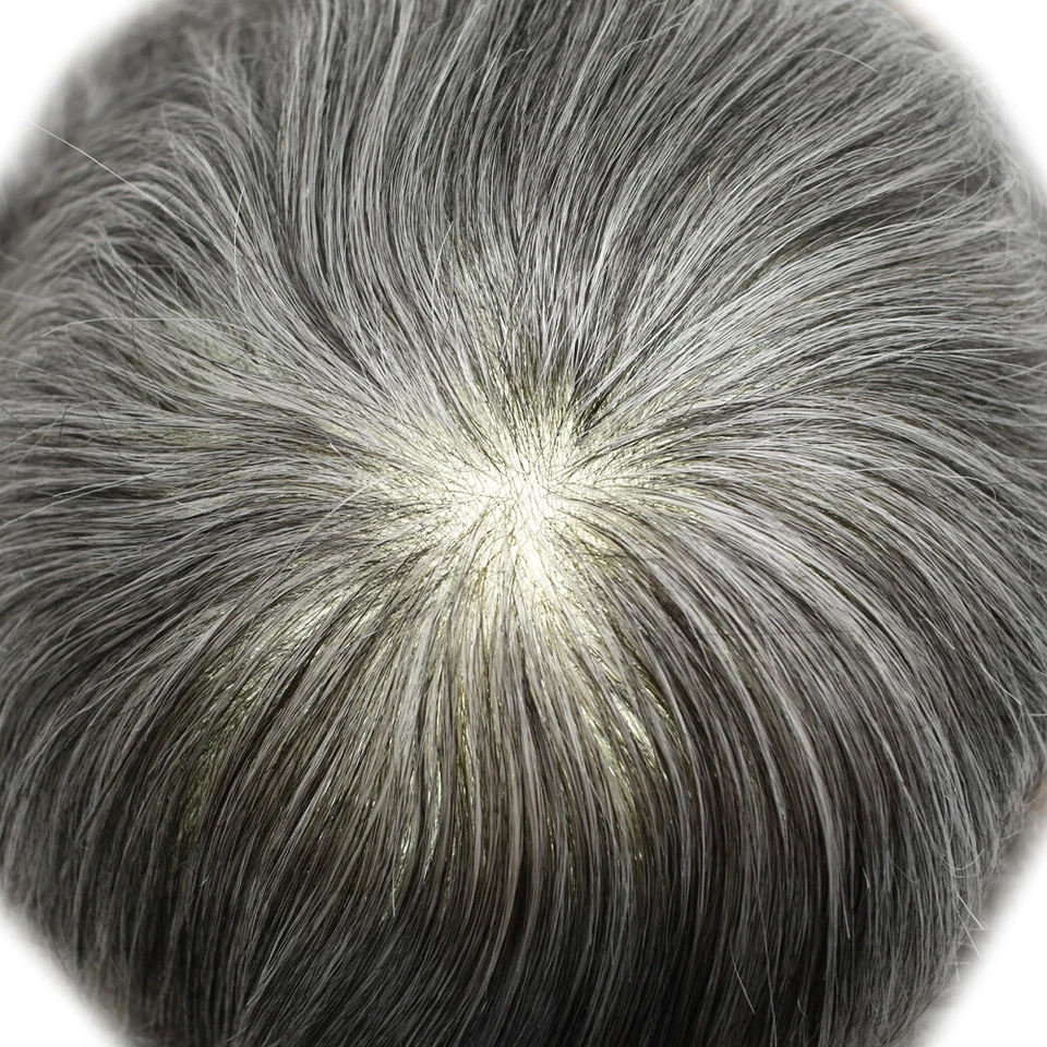 Invisible Ultra Thin Skin Mens Toupee Hair Replacement Poly Hairpiece PU Systems - Image 4 of 4