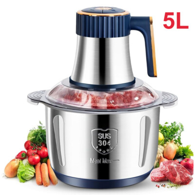 5L Electric Meat Grinder Food Processor Fruits Blender Veg Chopper Sausage Maker