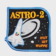 NASA PATCH ASTRO - 2 Hut Uit Wuppe ~ STS-67 ~ Space Shuttle Endeavour