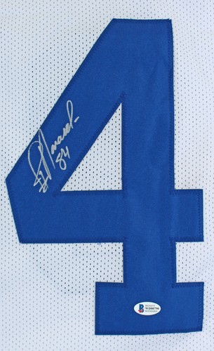 Jay Novacek Authentic Signed White Pro Style Framed Jersey BAS Witnessed - Picture 2 of 2