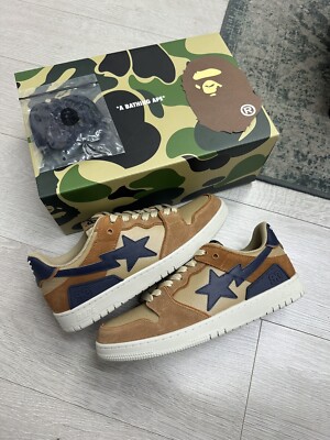 BAPE SK8 Sta Classic Sneaker Beige | UK10 US11 EU44 | Skate Brown A Bathing Ape