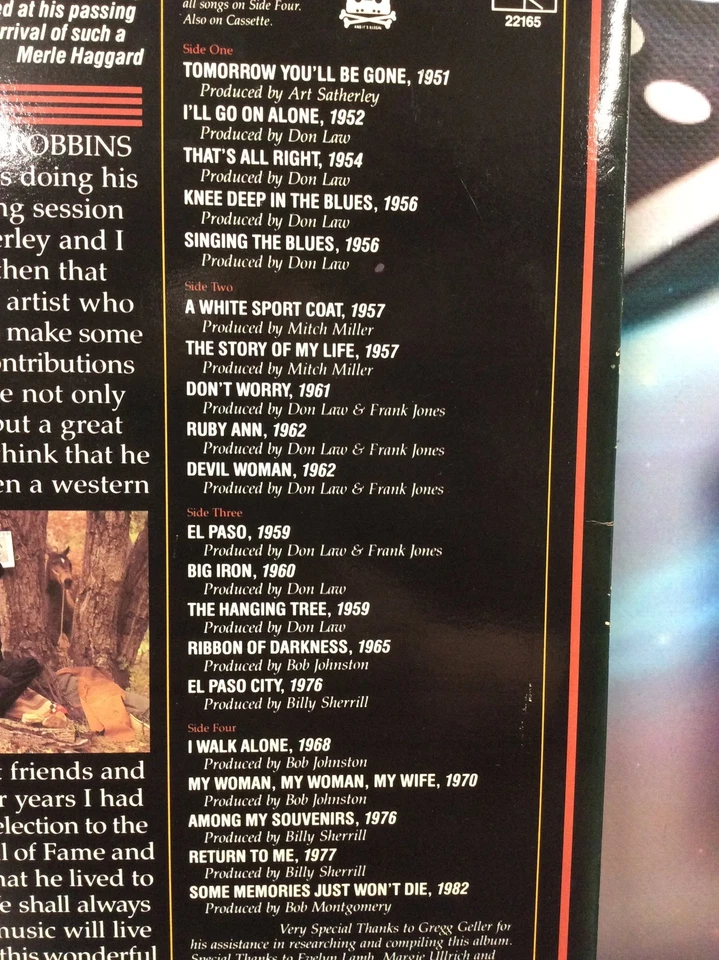 Marty Robbins A Lifetime Of Song 1951-1982 Doubl LP Album Vinyl CBS22165 Country - Image 3 of 4