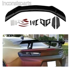 For 2016-2021 Chevy Camaro ZL1 1LE Style Rear Wing Trunk Spoiler Kit Gloss Black