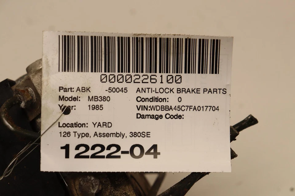 1983-1985 MERCEDES 380SL R107 126 TYPE ANTI LOCK ABS BRAKE PUMP MODULE OEM - Image 4 of 4