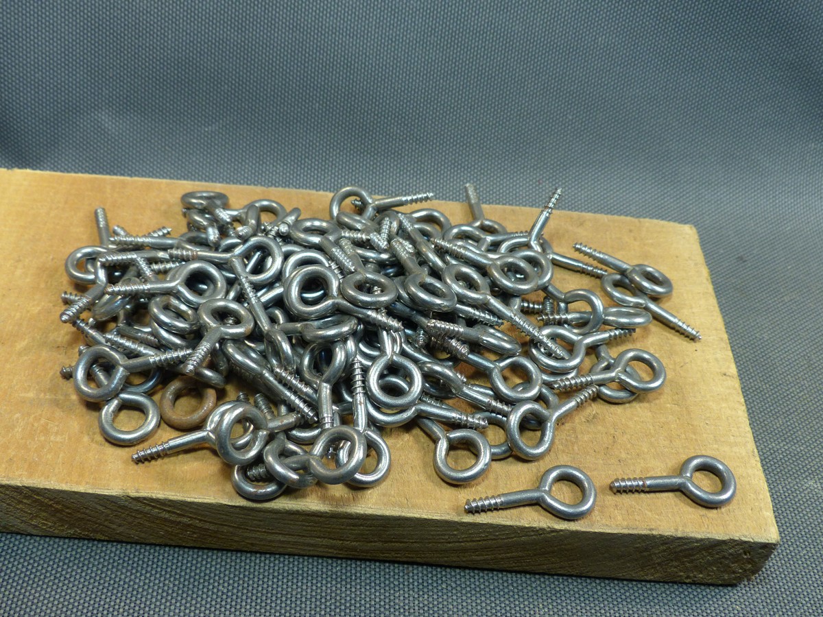 Lot De 20 Pitons Œillet Mural - Vis à Bois Ancien Stock 4x10 Mm