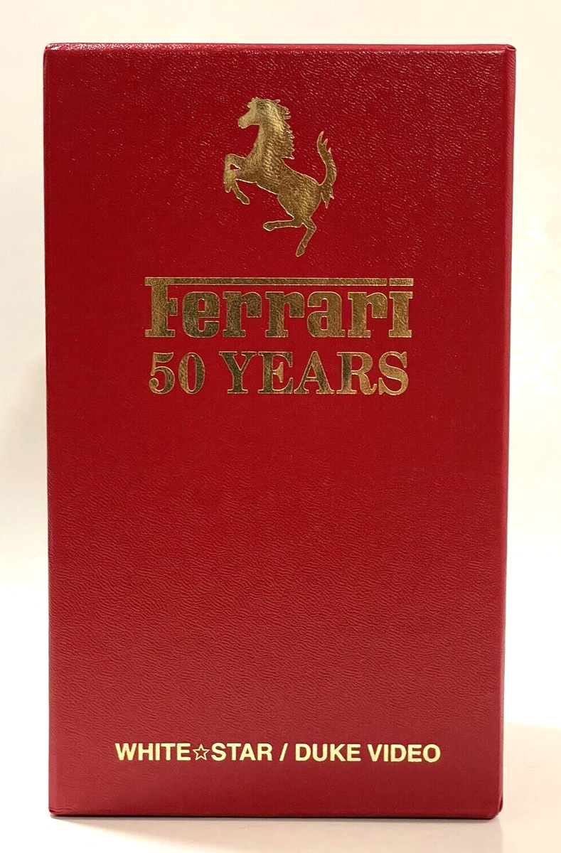 Vintage Ferrari 50 Years Collection VHS Box Set 3 Tapes w/ Sleeve