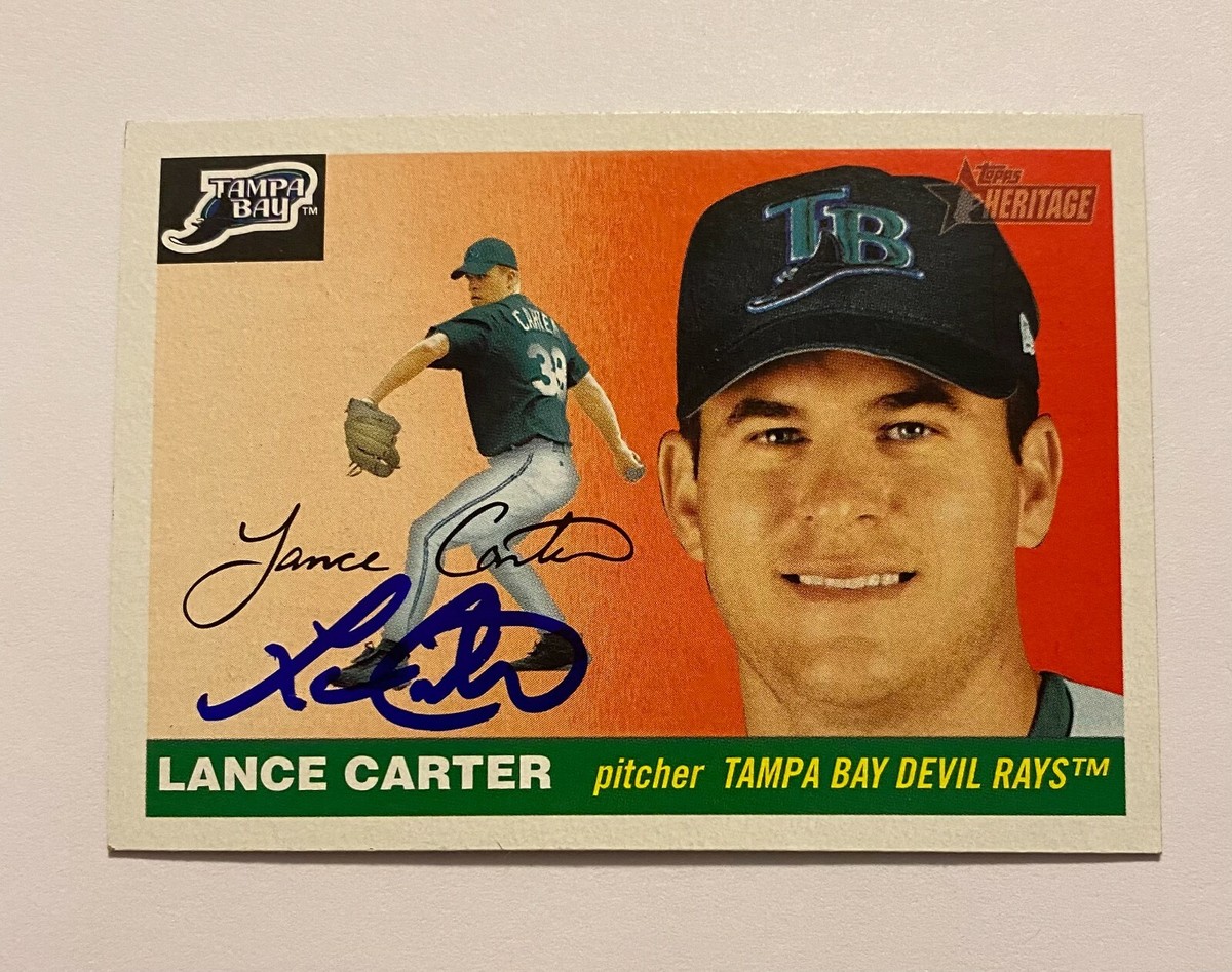 Lance Carter Signed Topps #162 2004 Card Tampa Bay Devil Rays Auto
