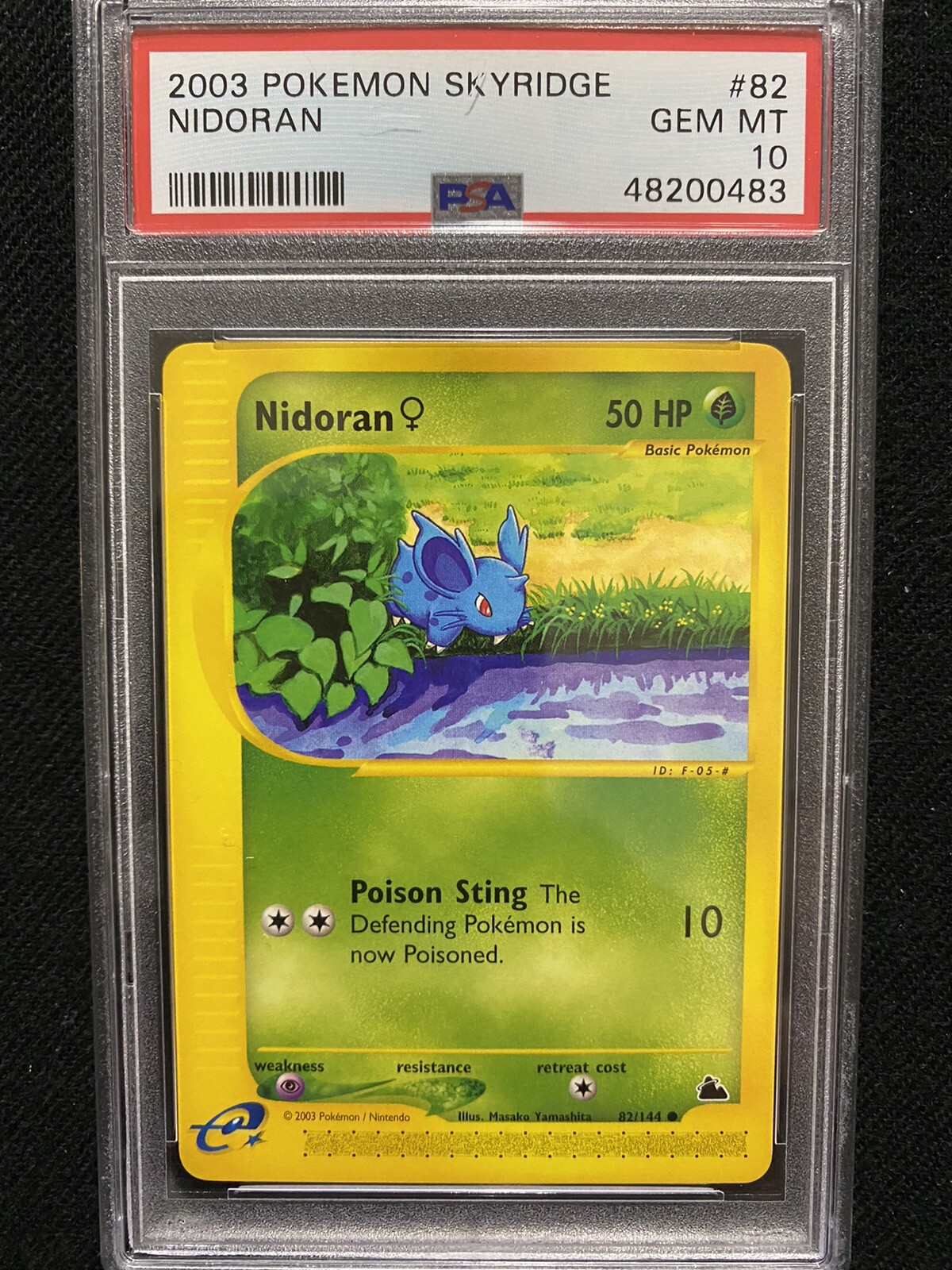 2003 Pokemon Skyridge Nidoran 82/144 PSA 10 Gem Mint