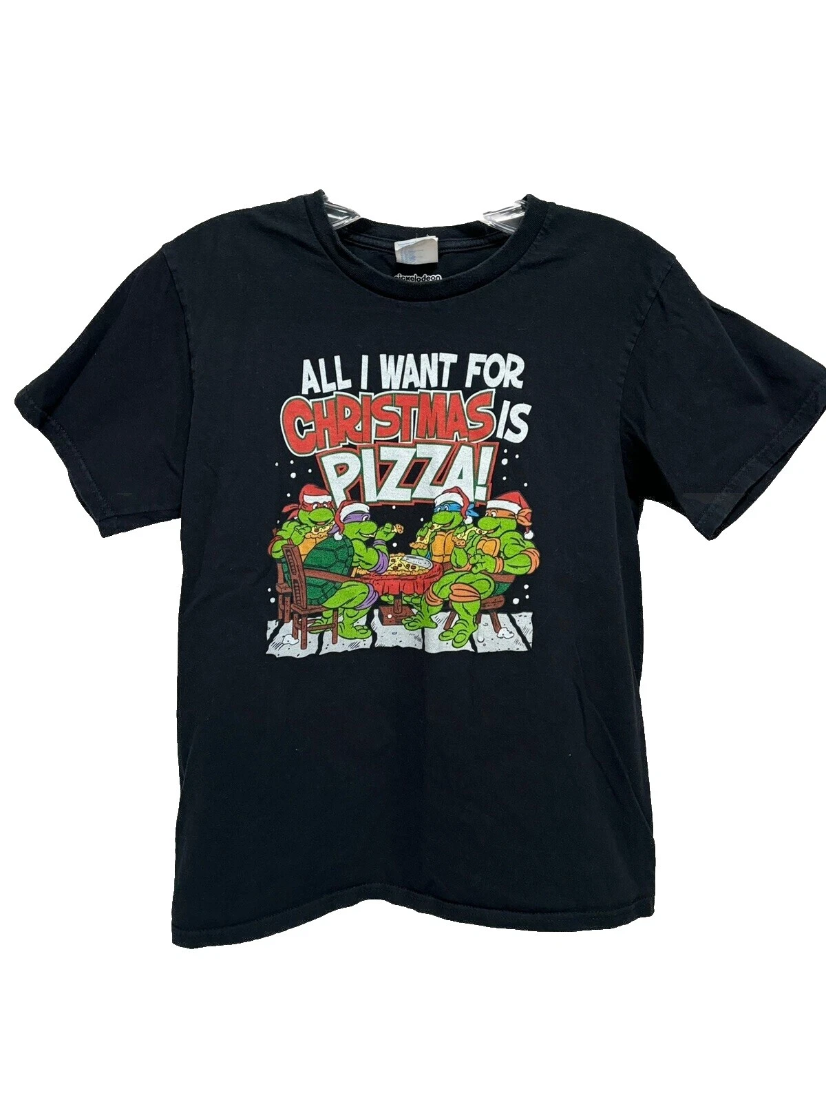 Manga corta Nickelodeon Negro Unisex Niños Camisas y camisetas