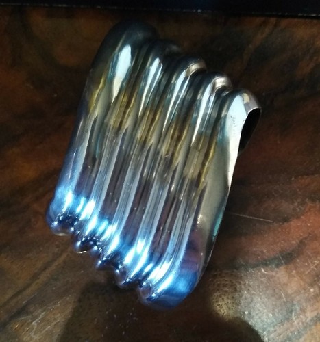 BIG 2" Wide Mod Sterling Silver Cuff Bracelet Taxco SVB TV-32 Sleek RUNWAY FAB!! - Picture 7 of 11
