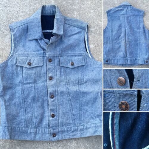 Vintage Wrangler Denim Jacket Sanforized USA 136MJ 70s 80s 38 LONG 