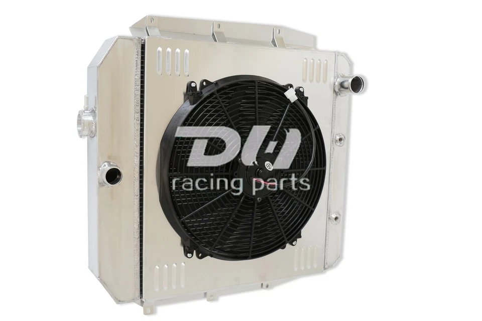 DPI5559 4 filas radiador y cubierta y ventilador apto para Chevrolet 3B 3C 3D 3E 3F 3G TrucK Foto 4 de 4