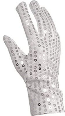 MICHAEL JACKSON SEQUIN GLOVE SILVER BILLIE JEAN NEW!! Free Shipping