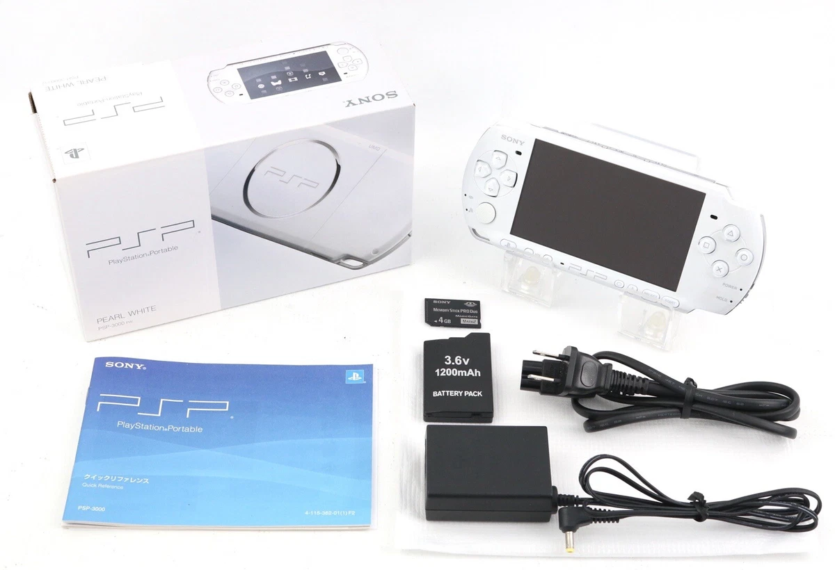 Sony PlayStation Portable PSP 3000 PW Pearl White Console Box Set  