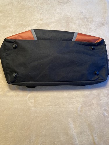 Harley Davidson Motorcycles Zip Top Duffle Bag Black Orange 18x10x9 Used - Picture 3 of 3