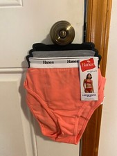 NEW WOMEN'S SIZE SMALL HANES ORIGINALS COTTON STRETCH HI-LEG UNDERWEAR 3-PACK