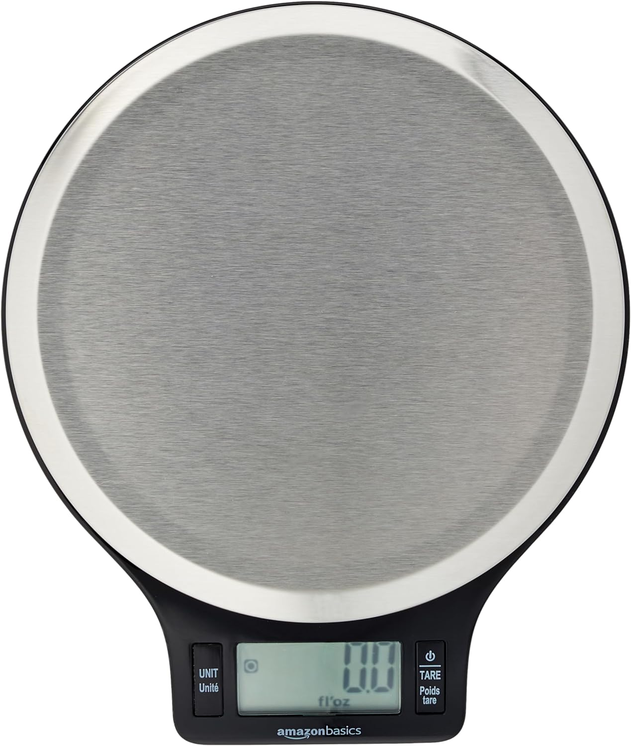 Precision Digital Kitchen Scale, 11 lb Capacity, LCD Display, Black & Steel