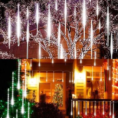 LED Regenlichter -8 Röhren x 144LED Weihnachten Eiszapfen Meteorlichter USB Stecker