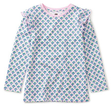 TEA COLLECTION Wave L/S Tee - Blue/Pink- NWT Girls 12