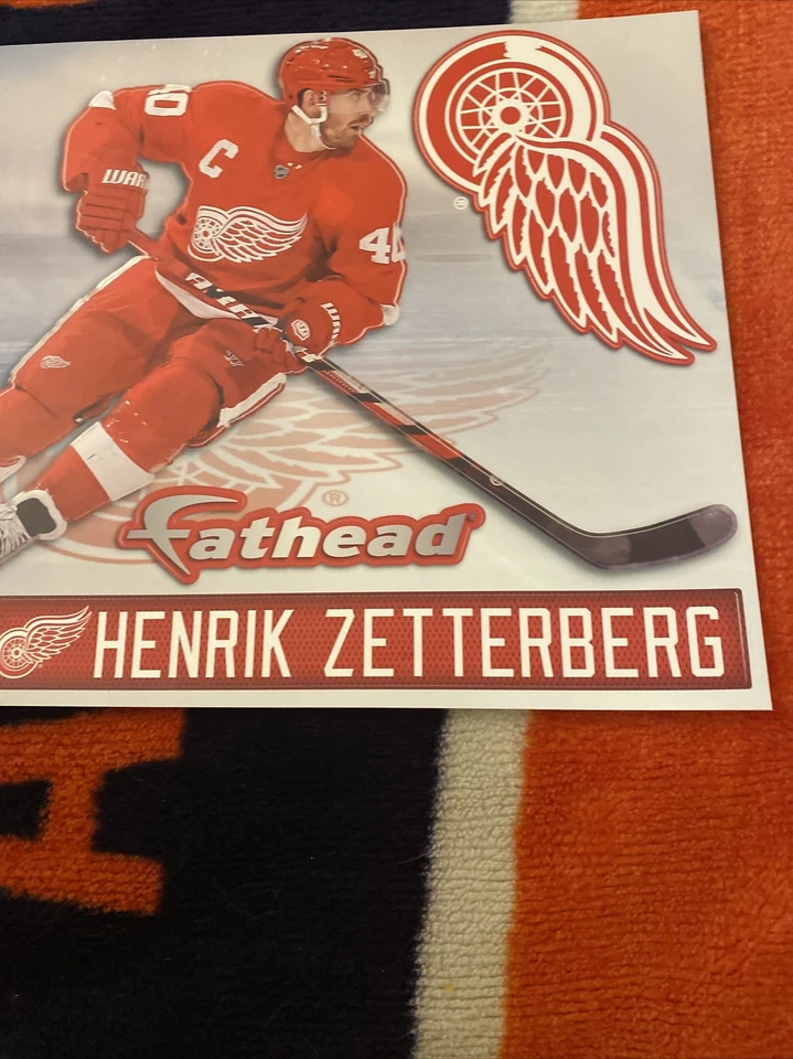 PÓSTER FATHEAD NHL/ROY/MVP—-HENRIK ZETTERBERG, Detroit Redwings, extremadamente raro Foto 4 de 4