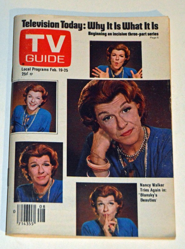 NANCY WALKER of "BLANSKY'S BEAUTIES" - 1977 SALT LAKE TV Guide -  MINT