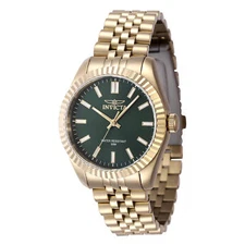 Invicta Women's Watch Specialty Quartz Green Dial Yellow Gold Bracelet 47505