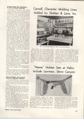 1959 PAPER AD Article Halco Toy Cowboy Cap Guns Pistols Steve Canyon Lawman