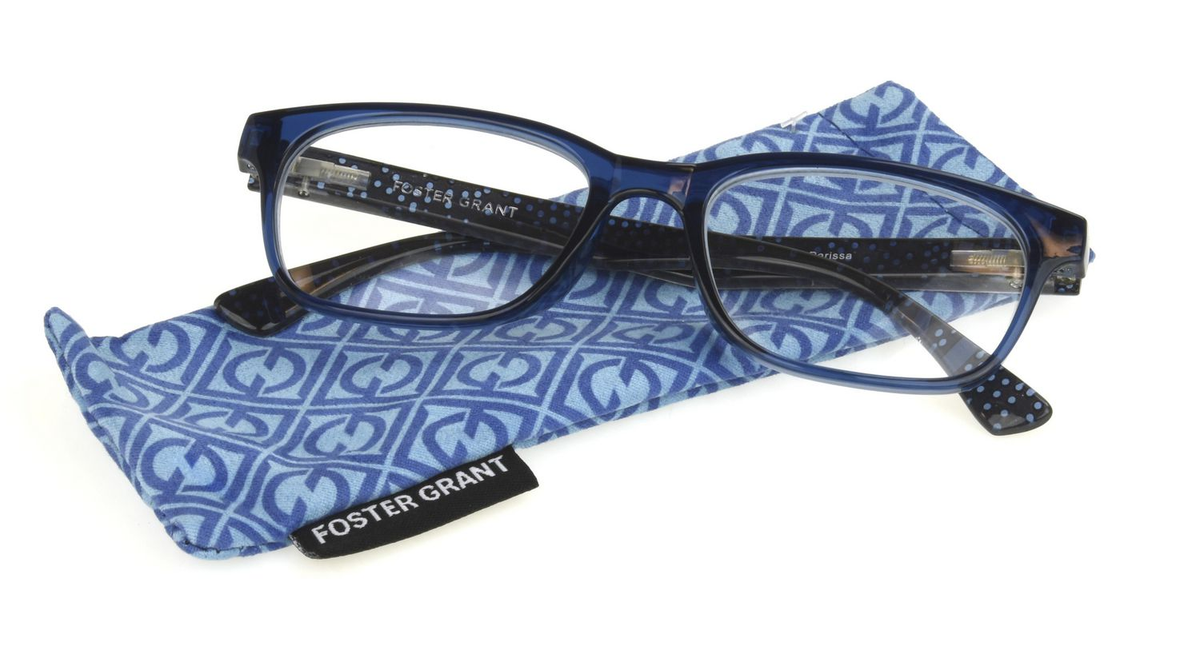 Vintage Rare Foster Grants Readings Glasses +2.00 Semi-rimless Reading Glasses +2.00 Black Silver Chevron  main image 2