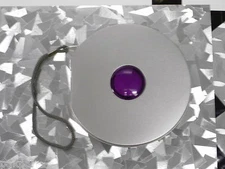 New High Quality Round 10 CD DVD Tin Case with Sleeve w/Purple Dot , 50 pcs