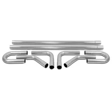 8Pcs 2.0"OD Mild Steel DIY Custom Exhaust Pipe Tubing Straight & U-Bend Kit