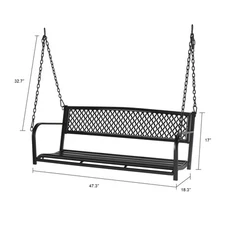 47.3" Assemble Swing Chair Bench Hanging Seat Garden Patio Furniture Outdoor