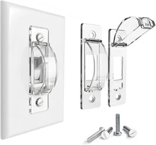 Clear Wall Switch Guard Light Switch Plate Covers (2 Pack)