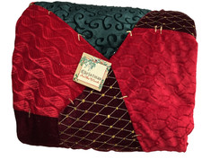 Decorative Christmas Throw Blanket 50" x 60" w/Tag "Christmas in the Woods"