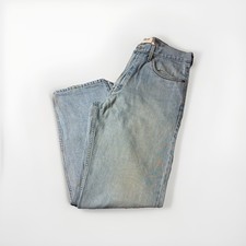 Levi's 550 Relaxed Fit jeans Light Blue 34x32 Denim USA Made Distressed VTG