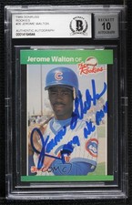 BAS 1989 Donruss The Rookies Box Set Jerome Walton #26 BGS Authentic Auto ow6