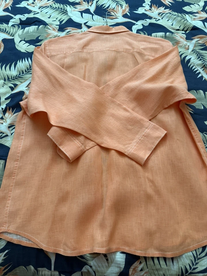 Tommy Bahama Men's 100% Linen Button Down Long Sleeve,Relax Fit Shirt Size XL - Image 2 of 4