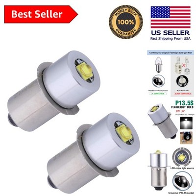 Daylight White Maglight LED Bulbs - 200 Lumen, 3W Efficient Lighting (2 Pack)
